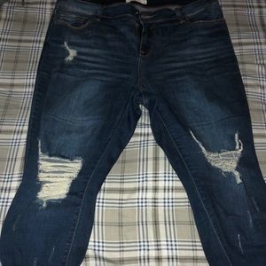 Distressed jeans